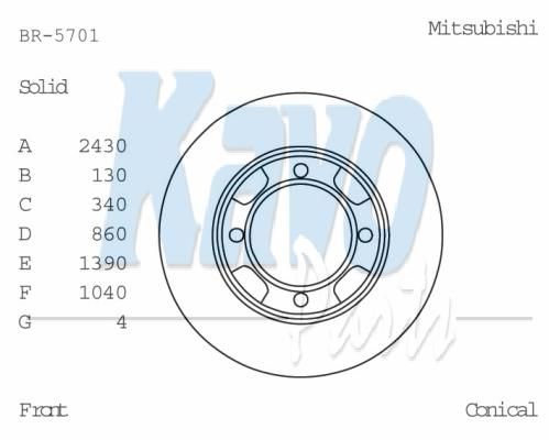 KAVO PARTS Bremžu diski BR-5701